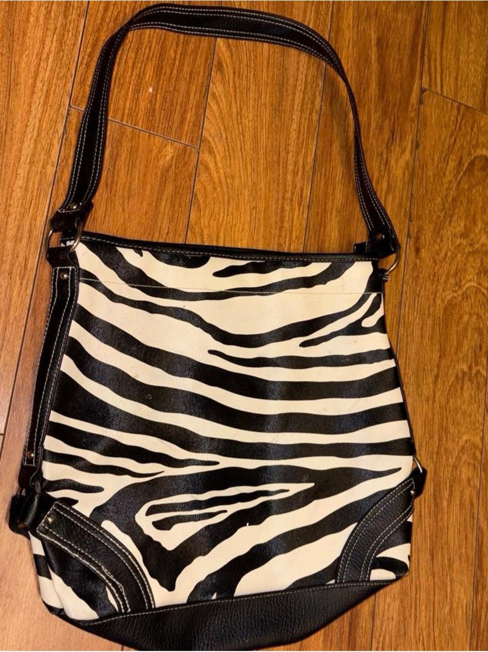 Zebra Print Black & White Shoulder Bag